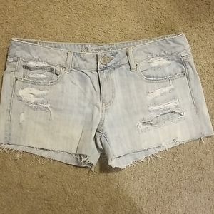 American eagle distressed jean short